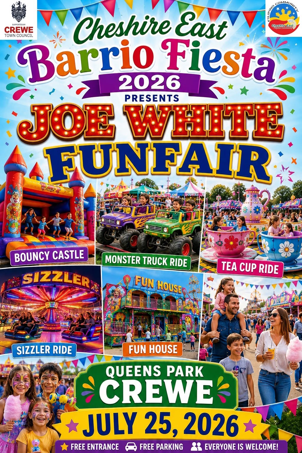Joe White Funfair — Cheshire East Barrio Fiesta 2026