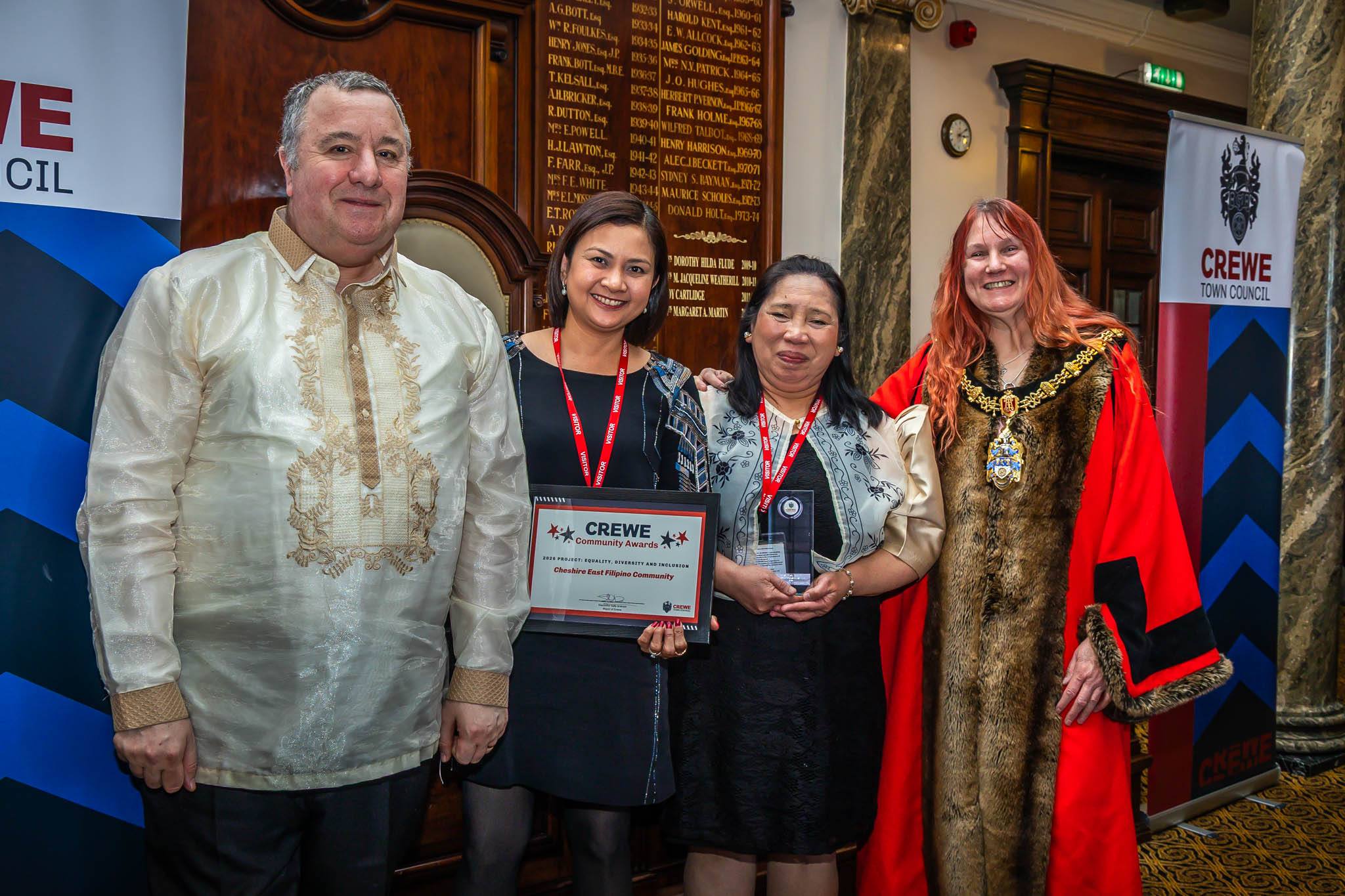 CEFC receiving a Crewe Community Award