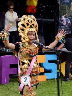 Children taking part in Filipino cultural activities