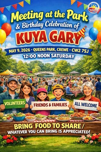 Meeting at the Park and Kuya Gary birthday celebration at Queens Park, Crewe, 9 May 2026