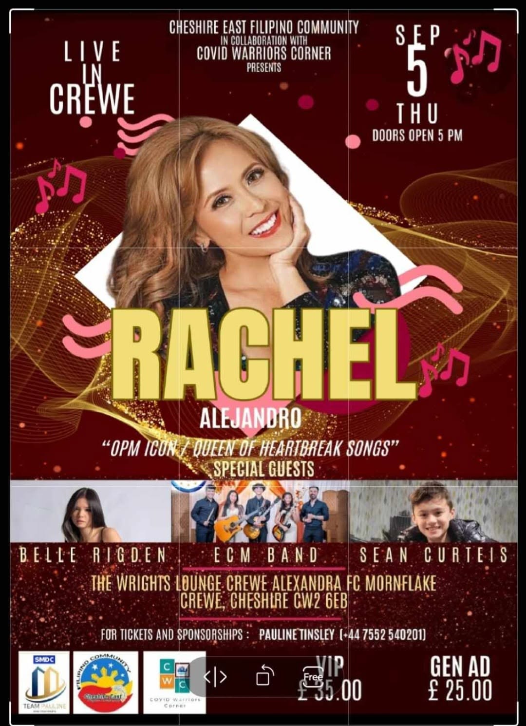 Rachel Alejandro Live in Crewe
