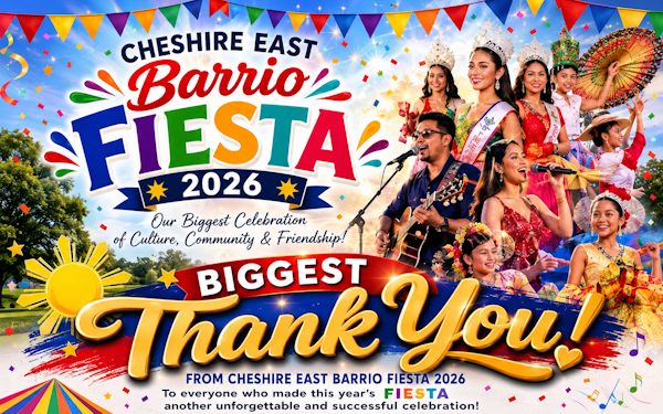 Cheshire East Barrio Fiesta 2026 thank you message