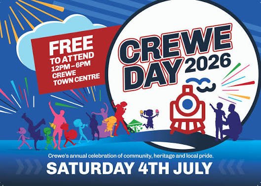 Crewe Day 2026 community celebration poster